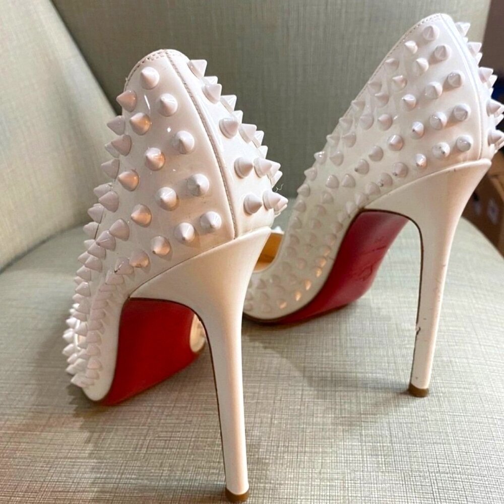 Christian Louboutin White spiked 38